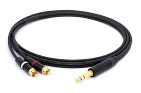 Mogami 3106, Single Channel Stereo Insert Cable W/ Neutrik Gold TRS to Dual RCA