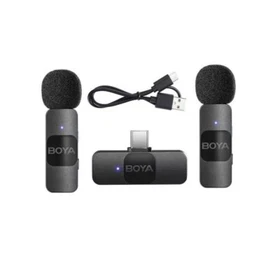 BOYA BY-V10 V20 Wireless Lavalier Lapel Microphone For iPhone Android Smartphone