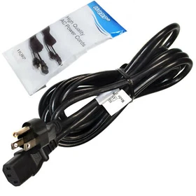 HQRP 10ft AC Power Cord for Mackie Loudspeakers / Studio Monitoring, Mains Cable