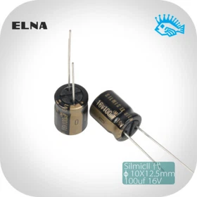 100uF 16V100uF RFS Silmic II ELNA Audio Capacitor copper pins 10x12.5mm