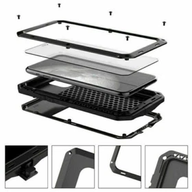 For iPhone 13 Mini 15 Pro Max 12 Xs 7 8+ Shockproof Aluminum Gorilla Glass Case
