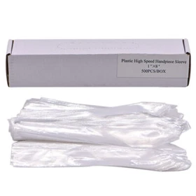 500 Pcs/Box Dental Disposable Plastic High Speed Handpiece Sleeve/Cover 1x8"