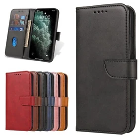 For iPhone 16 14 13 Pro Max 12 Mini 15 Plus Leather Shockproof Flip Phone Case