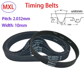 22MXL-1636MXL Timing Belts Pitch 2.032mm Rubber Close Loop Drive Belt Width 10mm