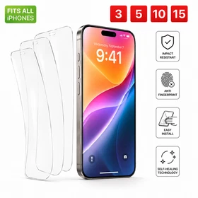 3/5/10/15 Pack Hydrogel Screen Protector for iPhone &ndash; Full Coverage Bubble-free