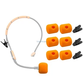 6 Pcs Mic Covers + 3 Clips for Shure SM31 PGA31 Microphone, RK379 RK377 Headsets