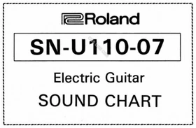Roland SN-U110 List of Sounds Sound Chart Reformatted Print-Out You Choose