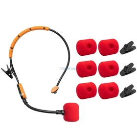 6 Pcs Mic Covers + 3 Clips for Shure SM31 PGA31 Microphone, RK379 RK377 Headset