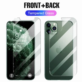 Front+Back Tempered Glass For iPhone 17e Air 16e 13 Mini 15 12 pro 14 pro 7 XR X