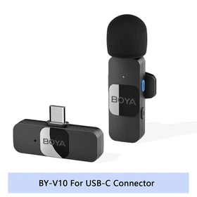 BOYA BY-V Wireless Lavalier Mic Type-C Android iPhone 2.4GHz Recording Vlog