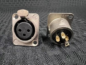 NEUTRIK NC3FD-L-1 3-PIN XLR Female D Type Panel Mount - Nickel