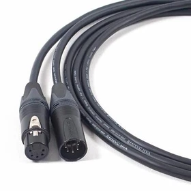 Van Damme FULLY WIRED DMX 5 Pin XLR Lead. Neutrik Stage Lighting Control