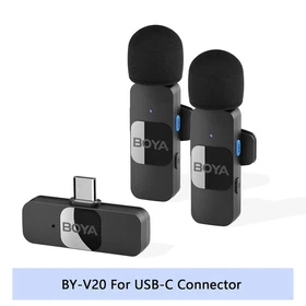 BOYA BY-V10 V20 V1 V2 Wireless Lavalier Microphone for Android USB-C Smartphones