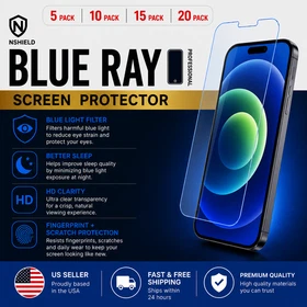 5 10 15 20 Pack Screen Protector Blue Ray For iPhone  11 12 13 14 15  16 17