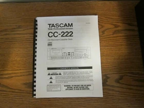 Owners manual operating for Tascam cd reel cassette by model BIN *2 of 2*