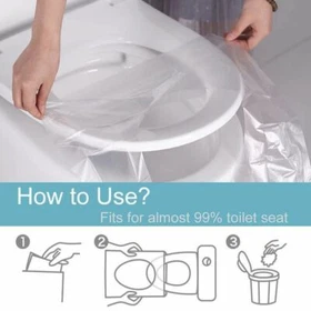 10Pcs/50Pcs Biodegradable Disposable Plastic Toilet Seat Cover