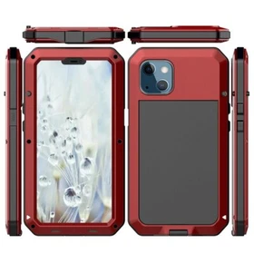 Shockproof Armor Metal Case for iPhone 14 13 mini 15 Pro Max Protective Cover