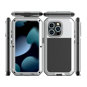 For iPhone 14 Pro Max 13 Mini 15 7 SE 3rd Shockproof Aluminum Gorilla Glass Case