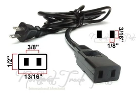 2-Pin AC Power Cord for Korg Concert Piano Grand Synthesizer Delay Vintage Model