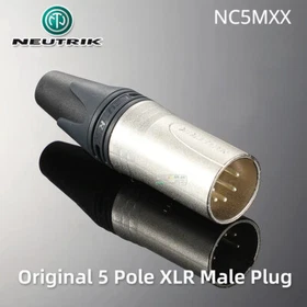 1pcs NEUTRIK 5 Pole XLR Male Female Cable Connector 5Pin Hifi Plug NC5MXX NC5FXX
