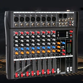 Pro 2/8 Channel Bluetooth Live Sound Card Studio Audio Mixer Mixing Console USB