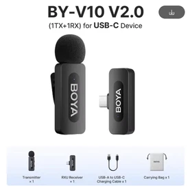 BOYA BY-V Professional Wireless Lavalier Mini Microphone - iPhone, Android, More