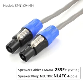 1pcs 4 Pole Speaker Cable NEUTRIK speakON Plug CANARE Professional Audio Line