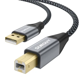 USB Printer Cable 6.6FT USB a to B Printer Universal PC Cord Compatible for HP B