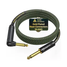 AGC14RP AA AUDIO ACCESSORY Pro Guitar Cable Right Angle Rean