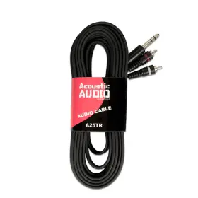 A25TR ACOUSTIC AUDIO Dual Rca Stereo Trs Jack Feet Pro Cable