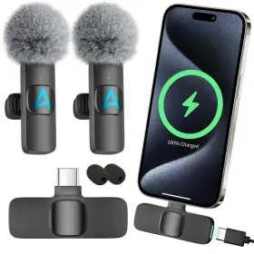 974385416937 ALLRELI Iphone Mics Pack Wireless Lavalier Pro