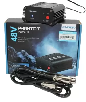 4348183645 AOKEO Phantom Power Supply Adapter Xlr Cable