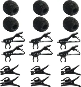 015705650108 AUGSUN Lapel Microphone Clips Lavalier Mic Tie