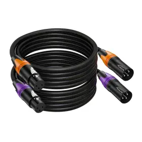 AUX-XLR25-2PK-GP3 AUXLINK Xlr Microphone Cable Male Female
