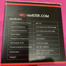BCM-PPO2 BC MASTER Channel Phantom Power Supply Box #3