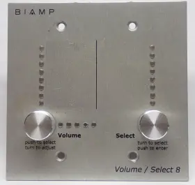 380-0538-90B BIAMP Volume Select Wall Mount Faceplate Control