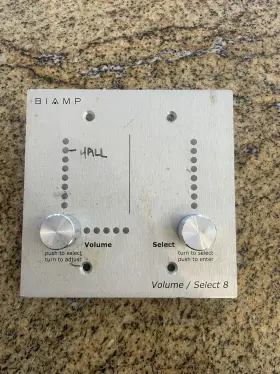 380-0538-90C BIAMP Volume Select Wall Mount Faceplate Control
