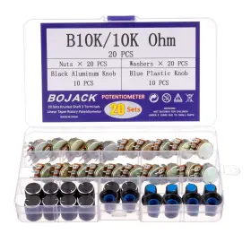 BJ-POT2 BOJACK Knurled Shaft Terminals Linear Taper Rotary