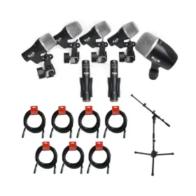 STAGE7 CAD AUDIO Drum Microphone Pack Tripod Stand Xlr