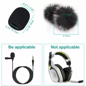 746362098179 CDBOVID Lapel Headset Windscreen Foam Cover Set #2
