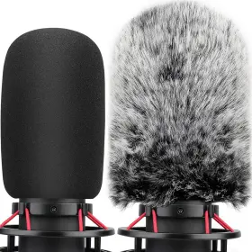 445046073008 CHROMLIVES Pop Filter Hyperx Mic Foam Cover Wind