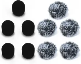 445032427488 CUBILUX Furry Windscreen Foam Cover Set Lavalier