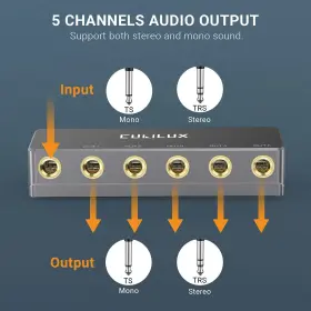 787446235332 CUBILUX Quarter Signal Splitter Passive Audio #3
