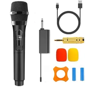 MICROPHONE-1 CXVX Wireless Mic Uhf Rechargeable Handheld