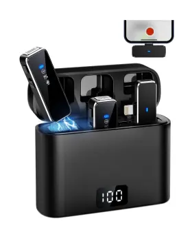 739804396216 DAMAFE Wireless Lavalier Microphone Iphone Ipad
