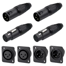 DR-US-707 DKARDU Pin Xlr Male Female Mic Snake Plug Audio