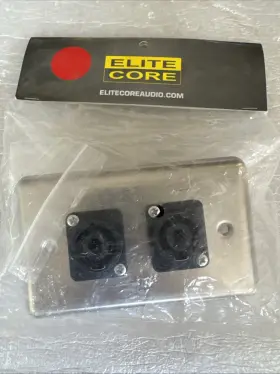 D-2-SPEAKON ELITE CORE Single Gang Duplex Wall Plate Neutrik