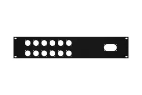RP2U-12D-T1 ELITE CORE Space Rack Panel Punch Outs Connector