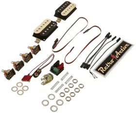 5969 EMG Fat Electric Guitar Humbucker Set Zebra