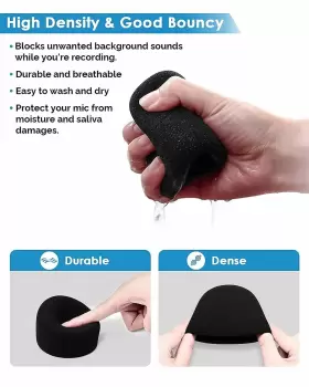 781829856060 ETOUR Foam Windscreen Yeti Microphone Pop Filter #2
